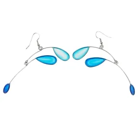 Christopher Royal Blue Leaves Earrings