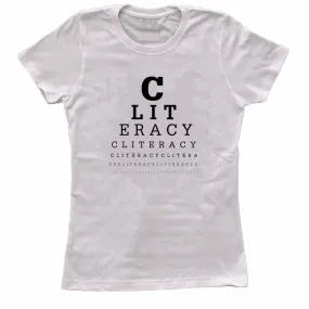 CLITERACY Eye Chart Femme Fit T-Shirt