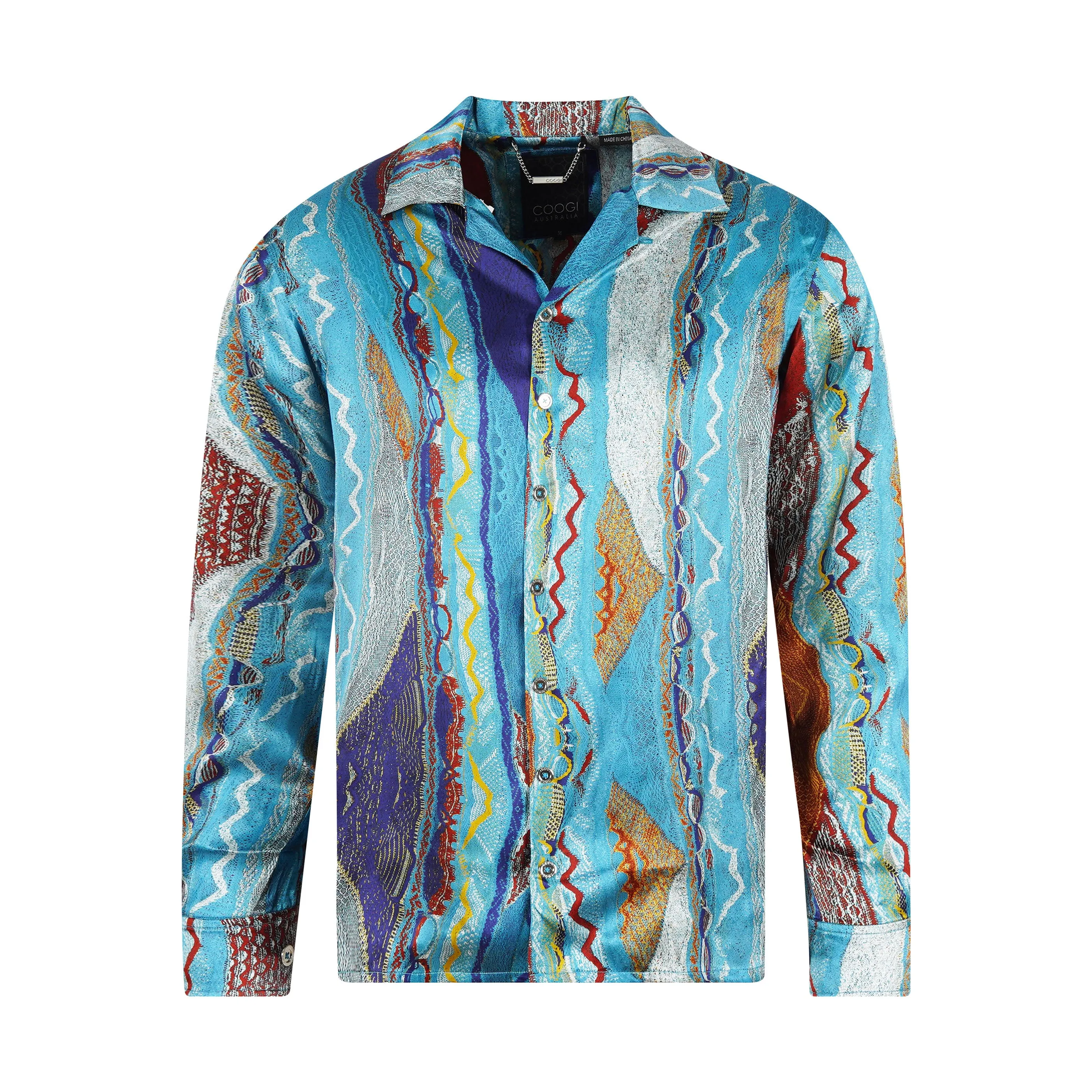 COOGI Silk Shirt in Blues