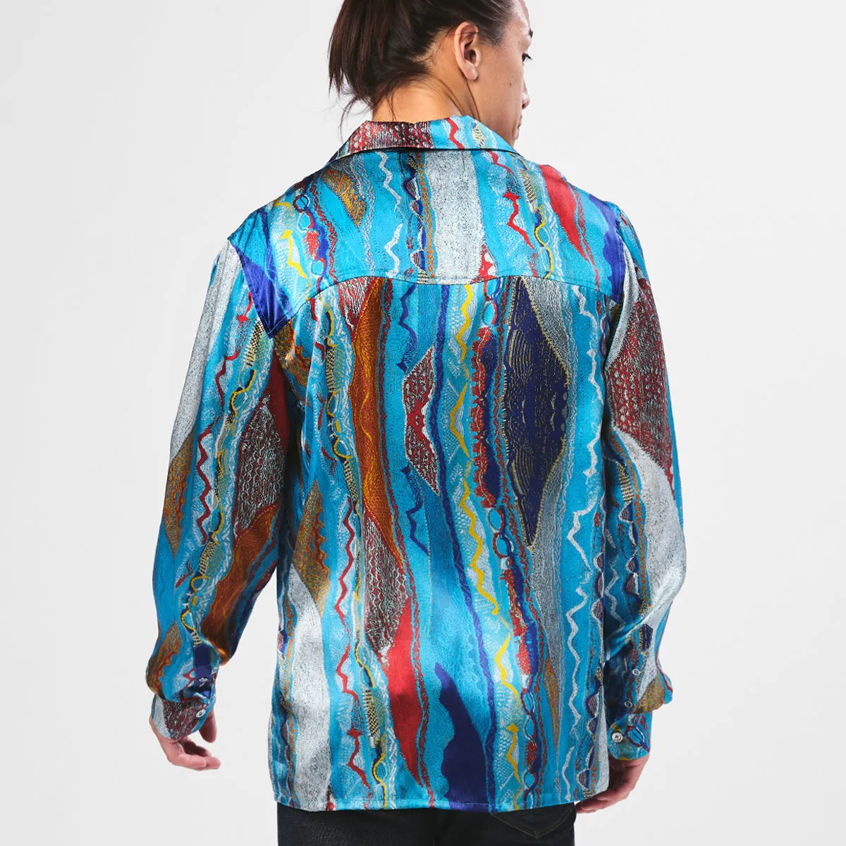 COOGI Silk Shirt in Blues