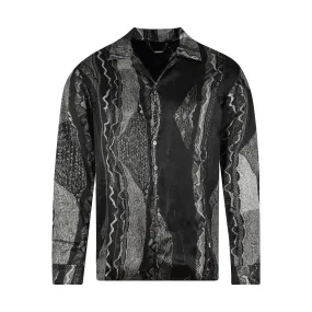 COOGI Silk Shirt - Printed in Black & Grey