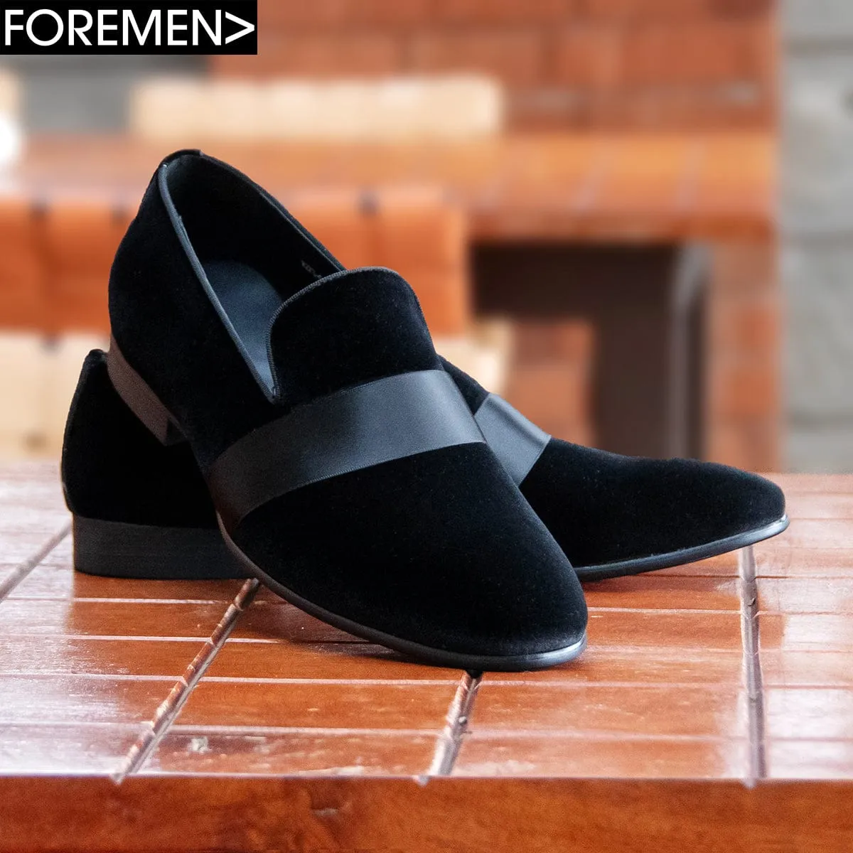 DANNIE LIBRA | Black Velvet Loafers