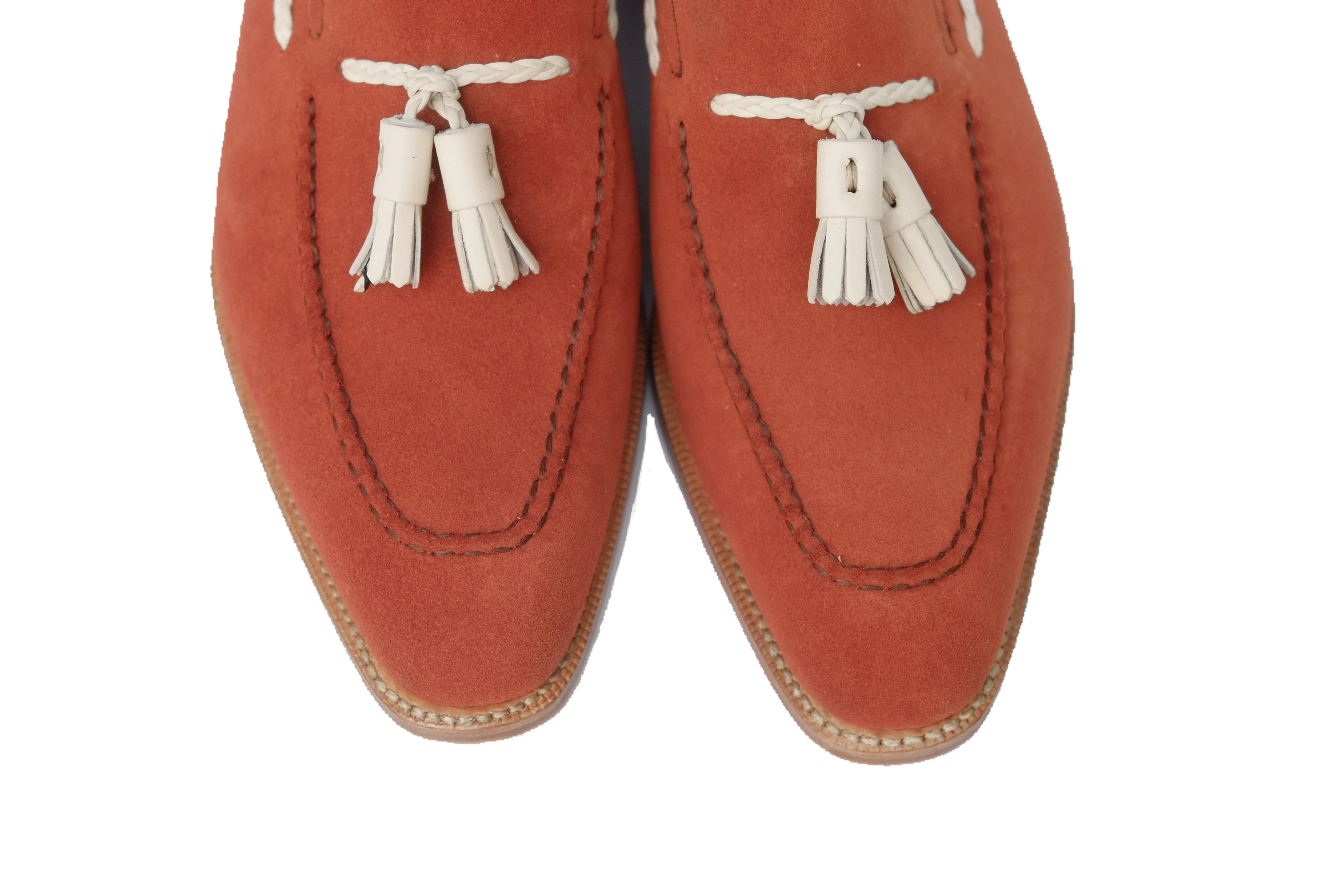 Eskapa - MTO - Rust Suede / Natural Crust Tassel - LPB Last - Single Leather Sole