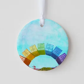 Fremantle Rainbow Containers - Ceramic Ornament