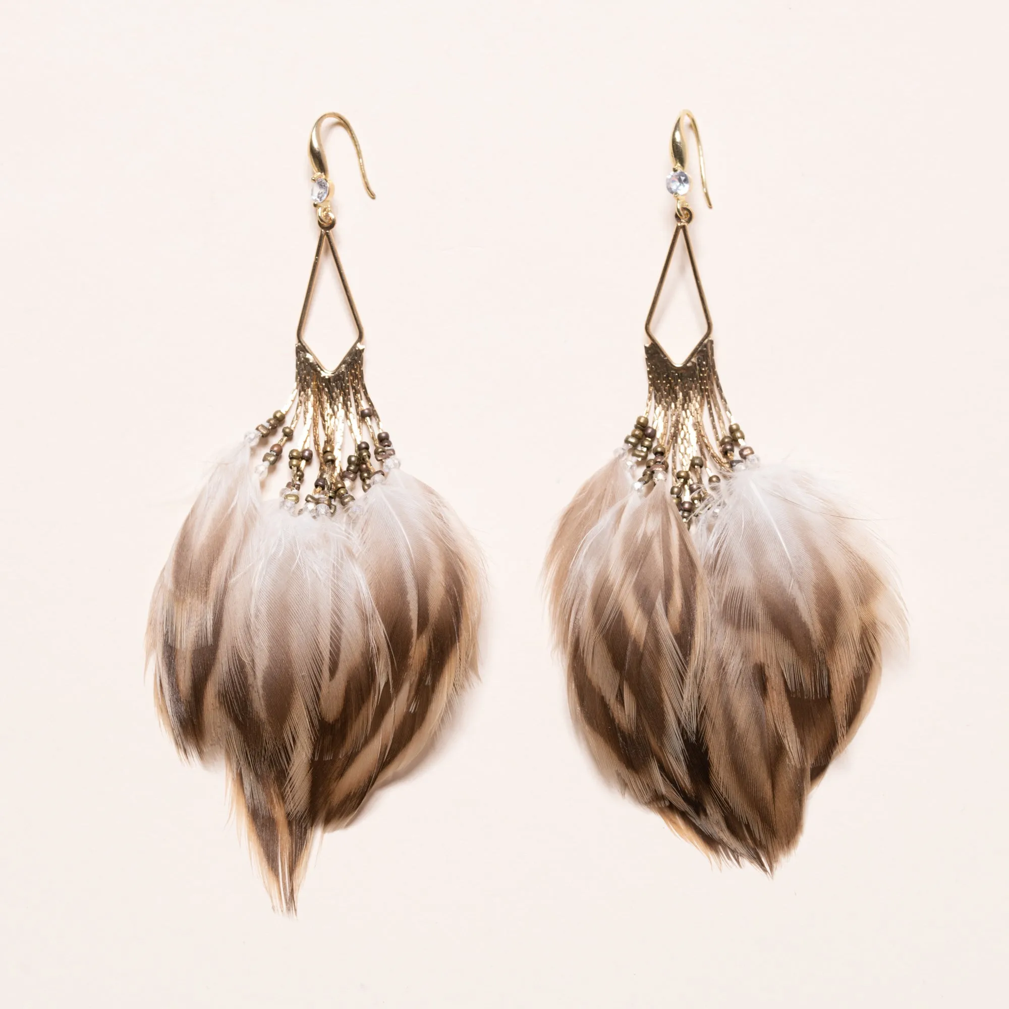 Fringe with Pheasant Feather Earrings