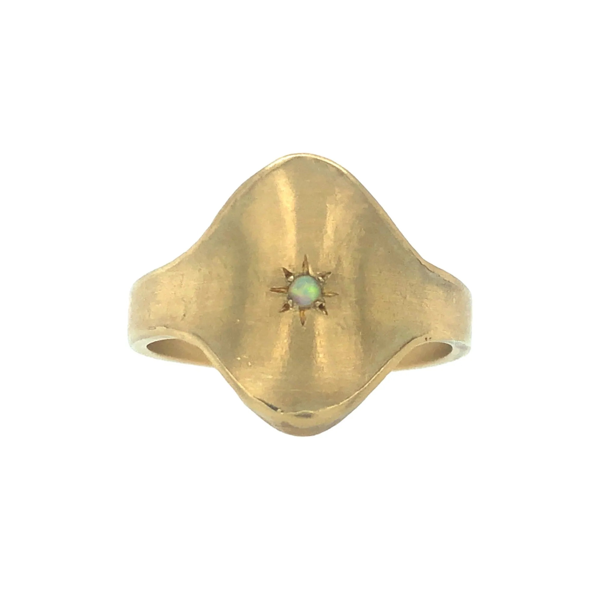 Gold Opal Signet Ring - Nina Baker