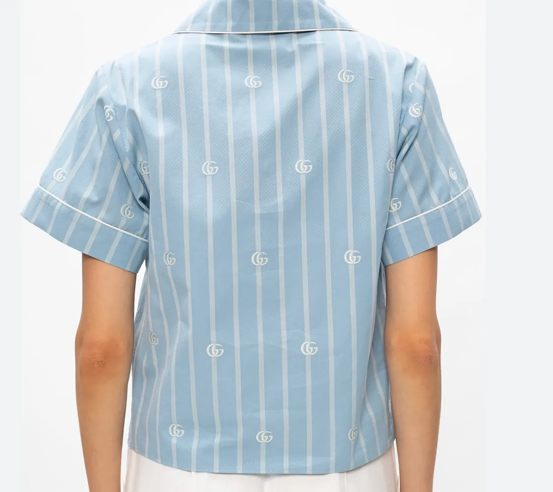 GUCCI - Shirt light blue color Logo size 36 IT