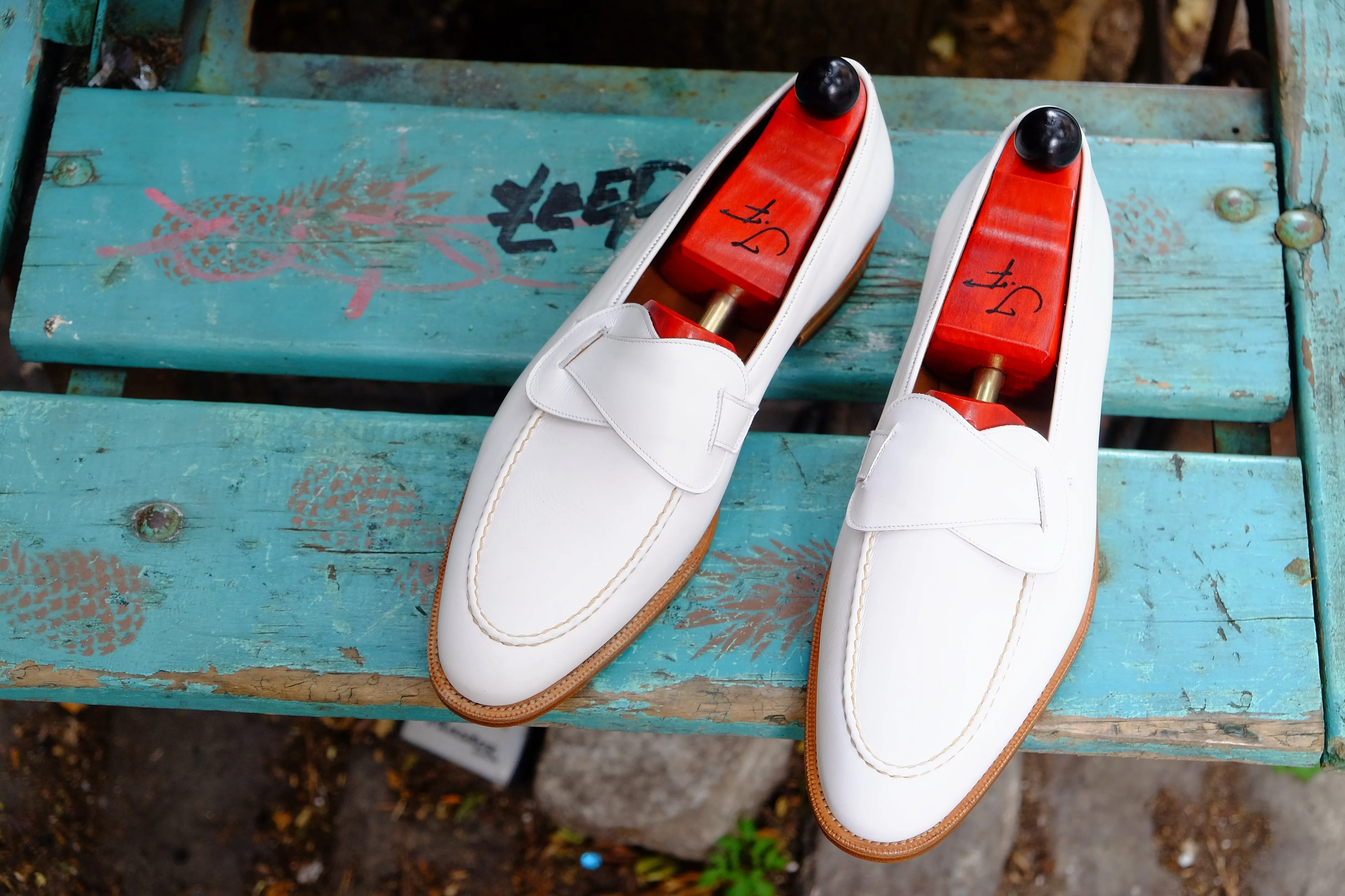 Hawthorne - MTO - White Calf - TMG Last - Single Leather Sole