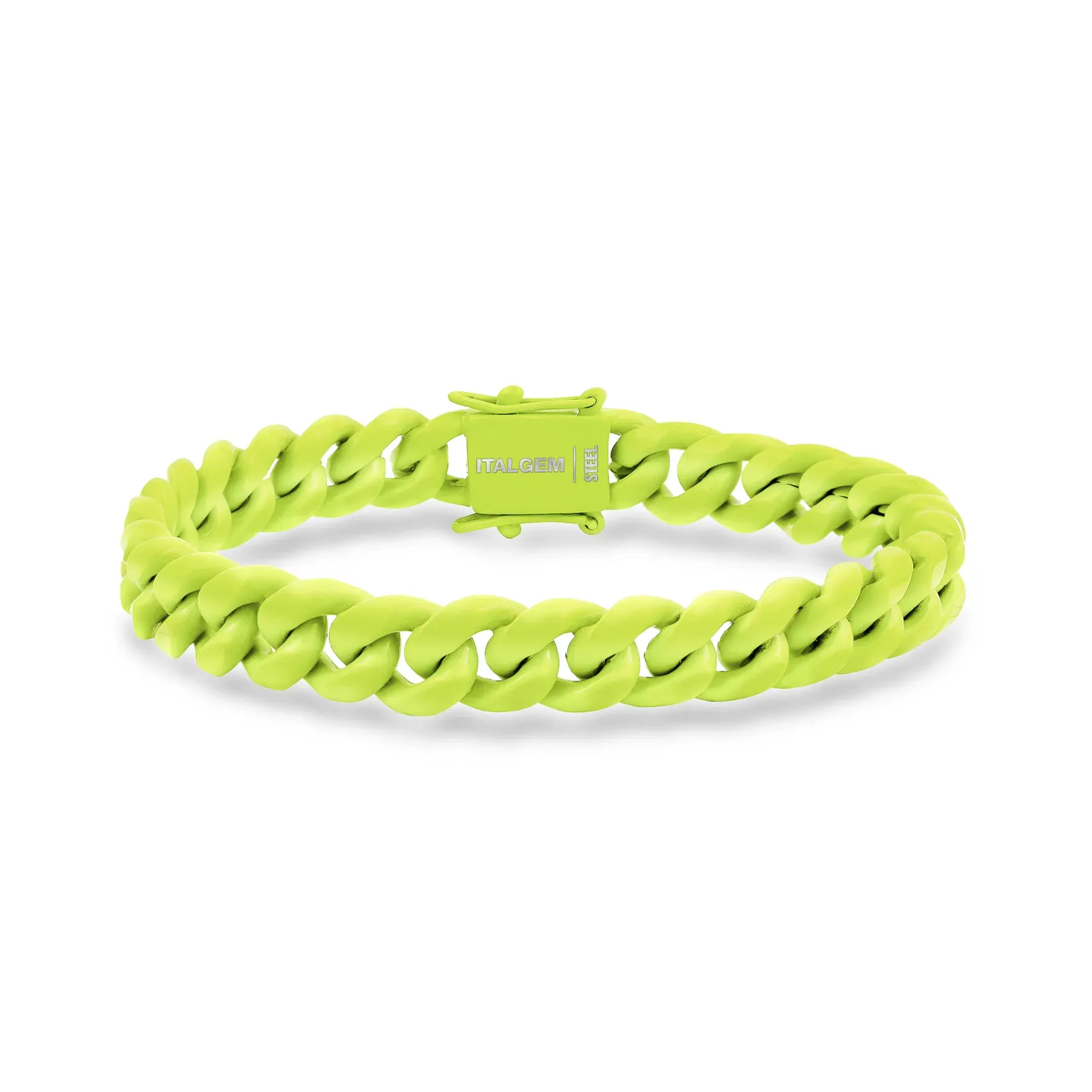 Italgem 10MM Neon Candy Cuban Bracelet