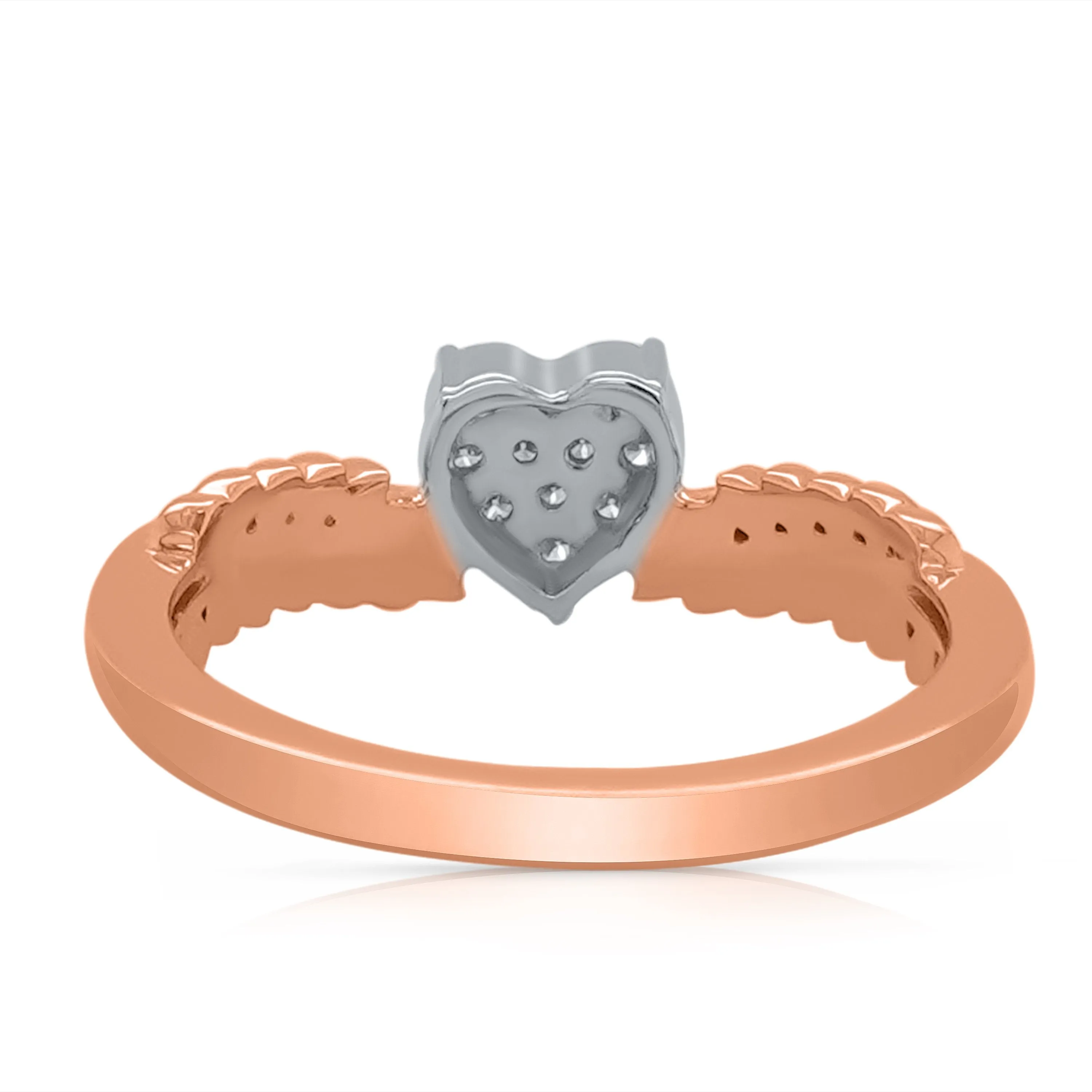 Kallati Eternal Diamond Heart Ring in 14K Two-Tone Gold