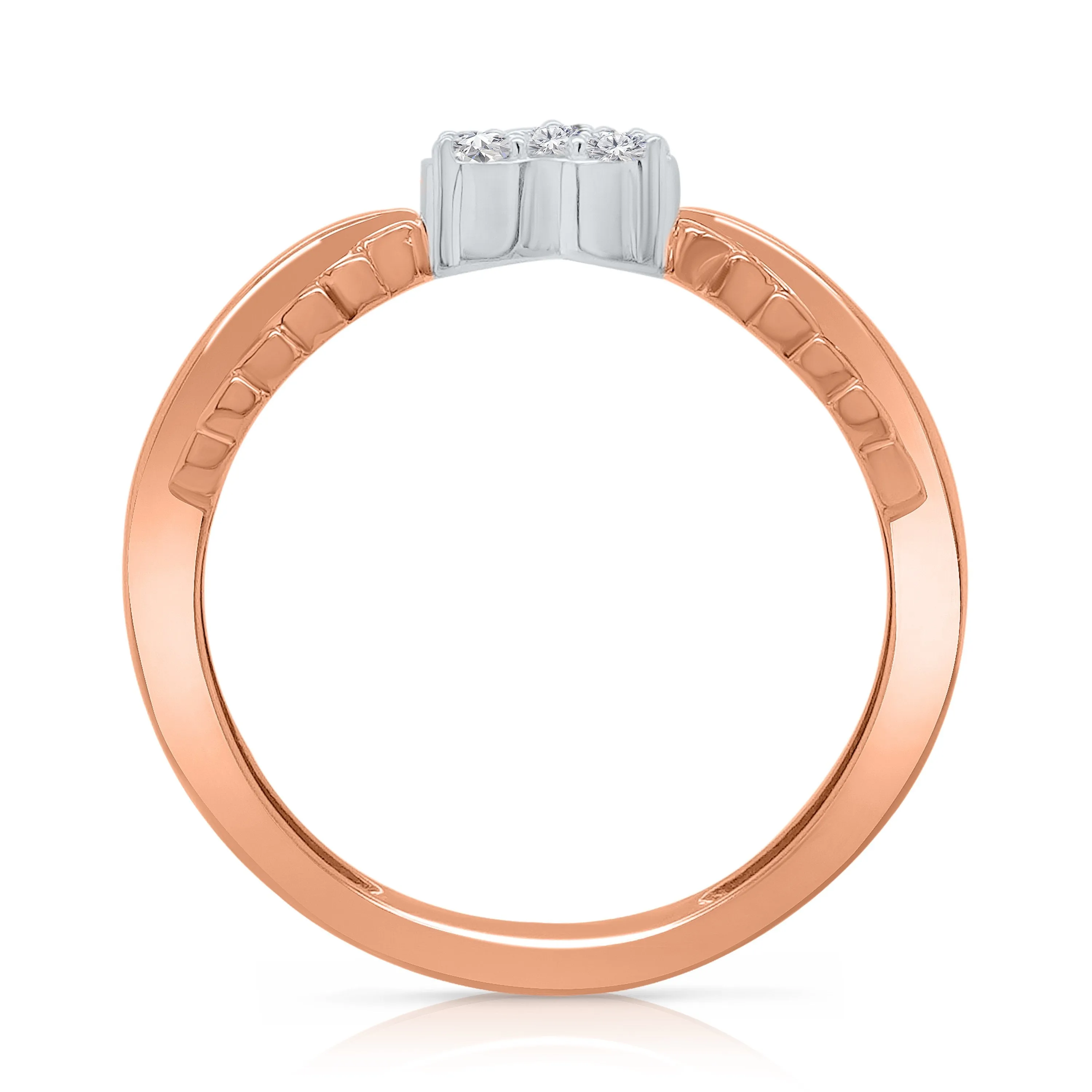 Kallati Eternal Diamond Heart Ring in 14K Two-Tone Gold