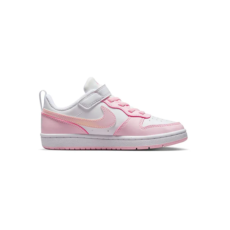 Kid's Preschool Court Borough Low Recraft White/Pink Foam