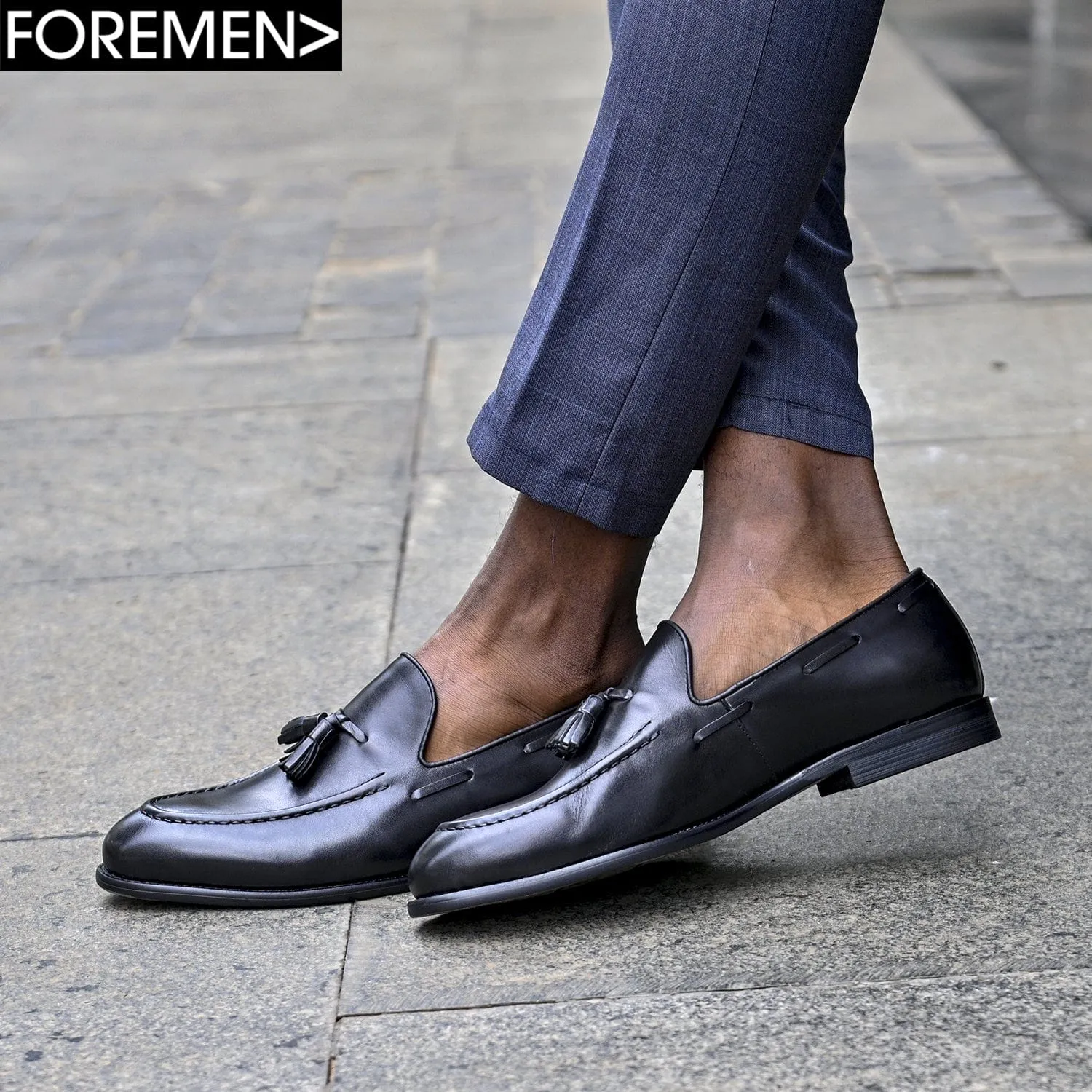 LULAK | Black Braided Tassel Loafers