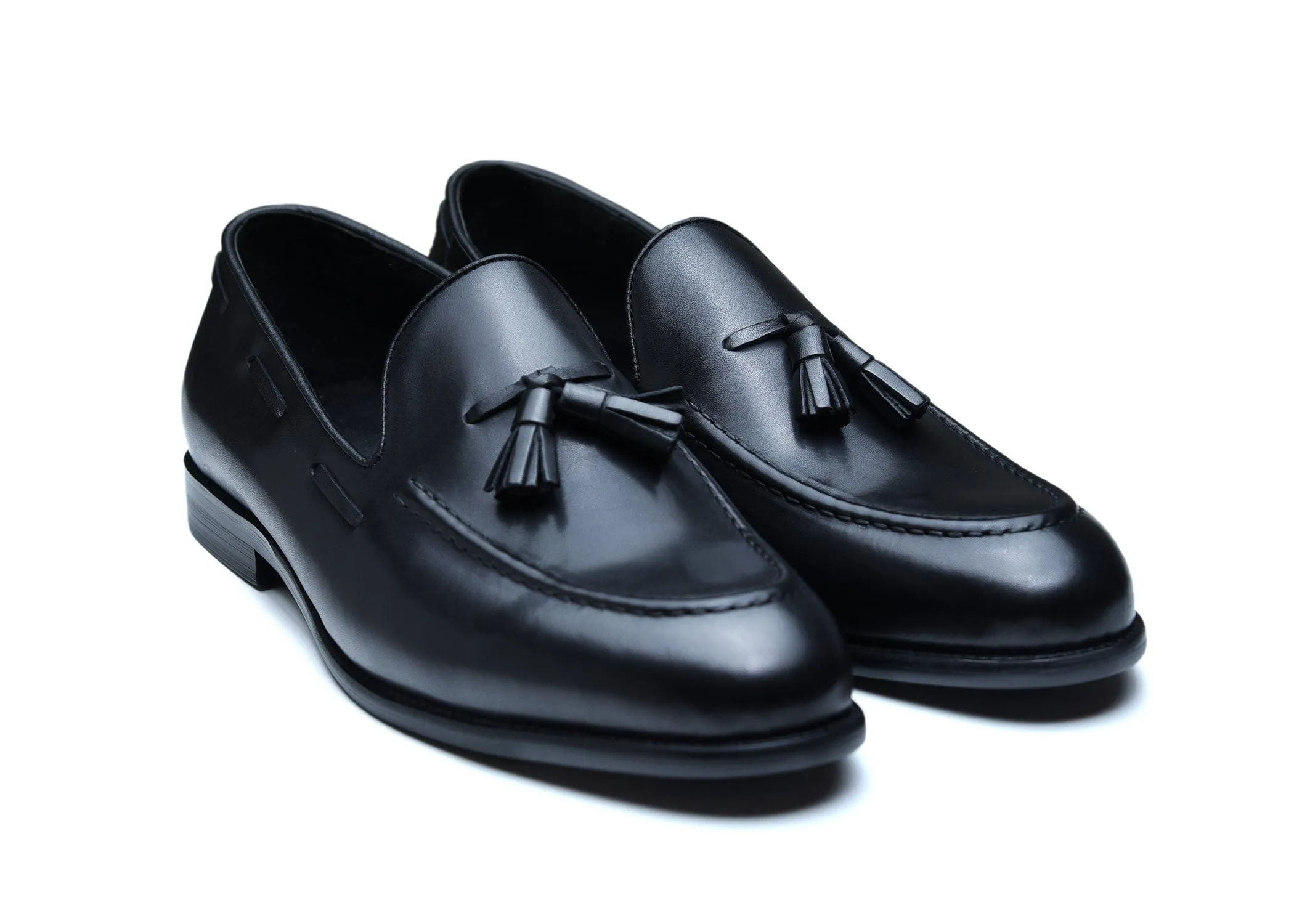 LULAK | Black Braided Tassel Loafers