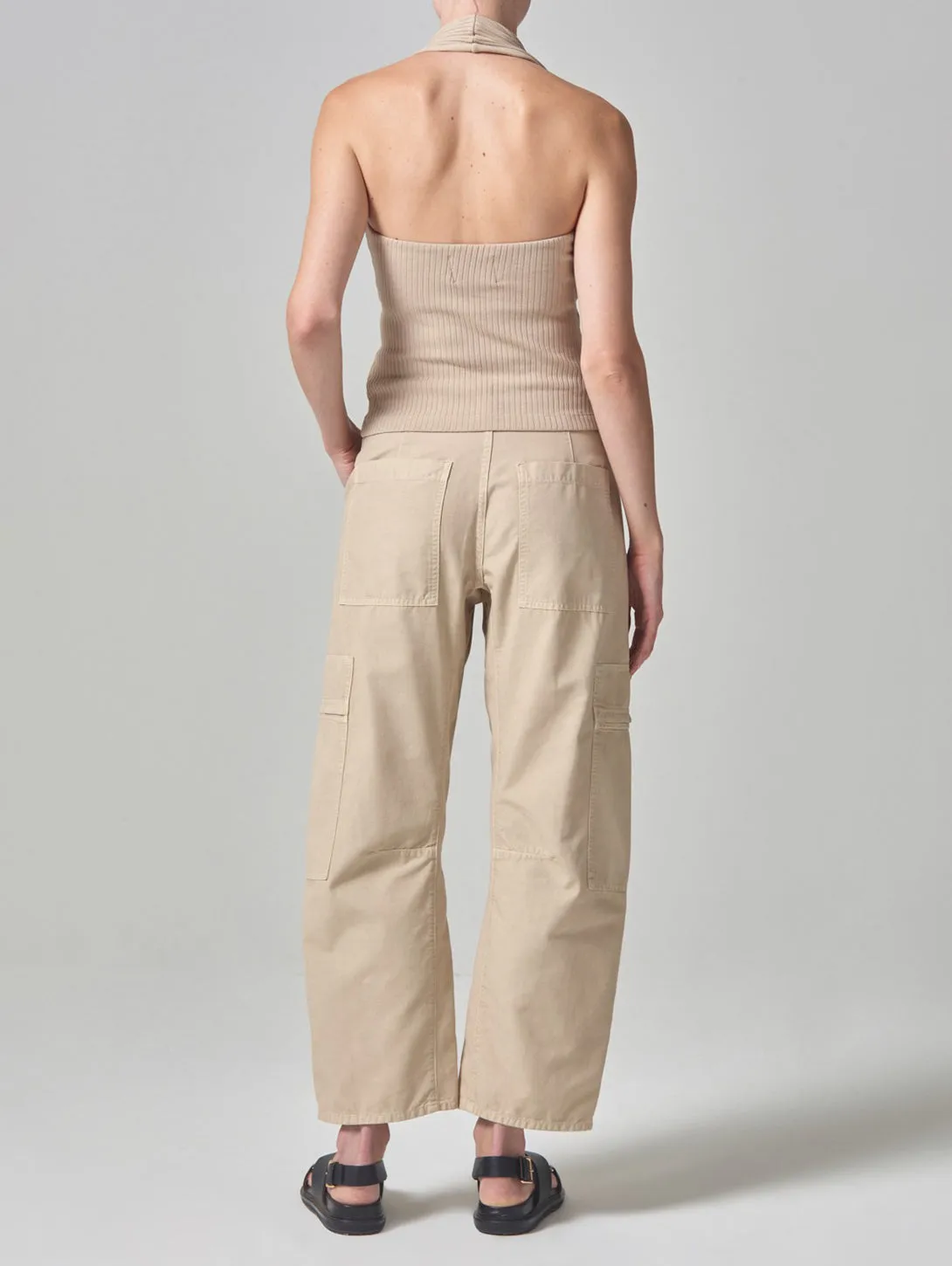 Marcelle Low Slung Easy Cargo Pant  - Taos Sand