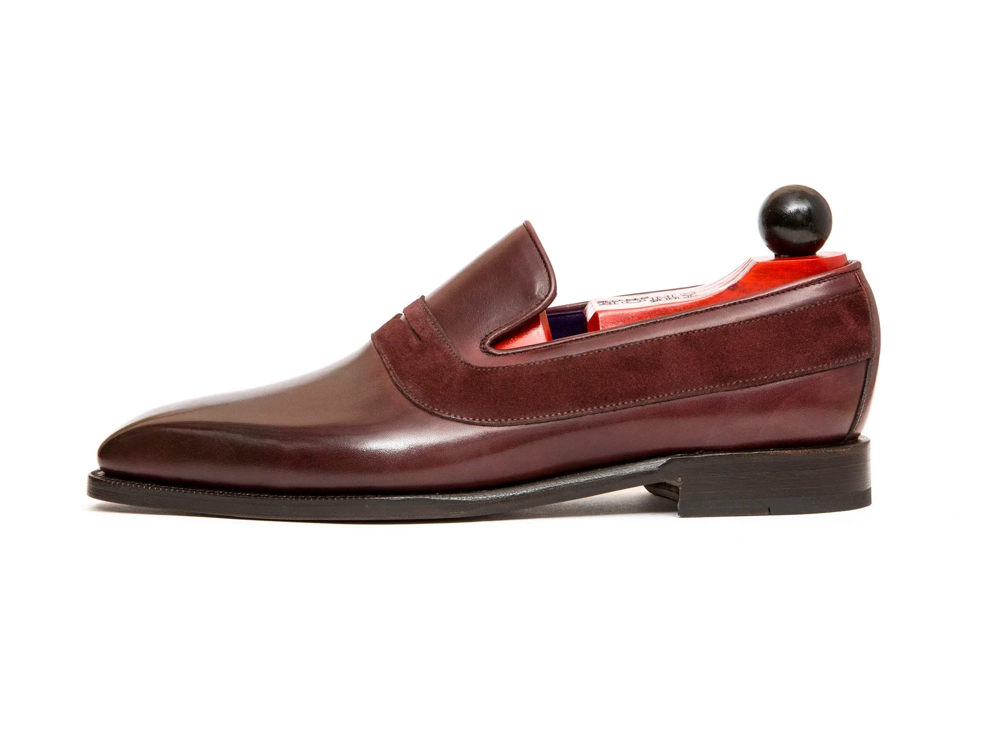 Marcos - MTO - Burgundy Calf / Burgundy Suede - LPB Last - Single Leather Sole