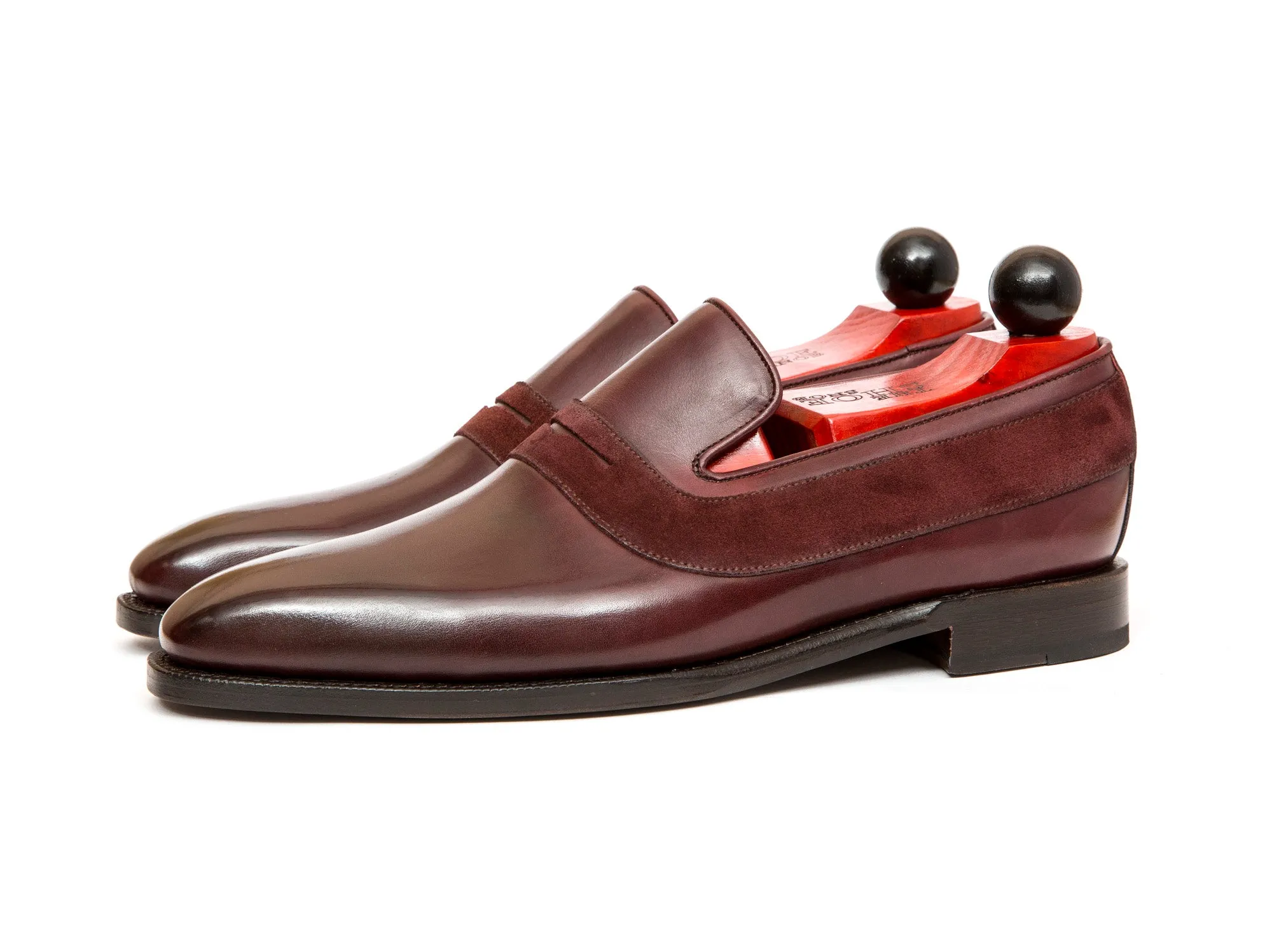 Marcos - MTO - Burgundy Calf / Burgundy Suede - LPB Last - Single Leather Sole