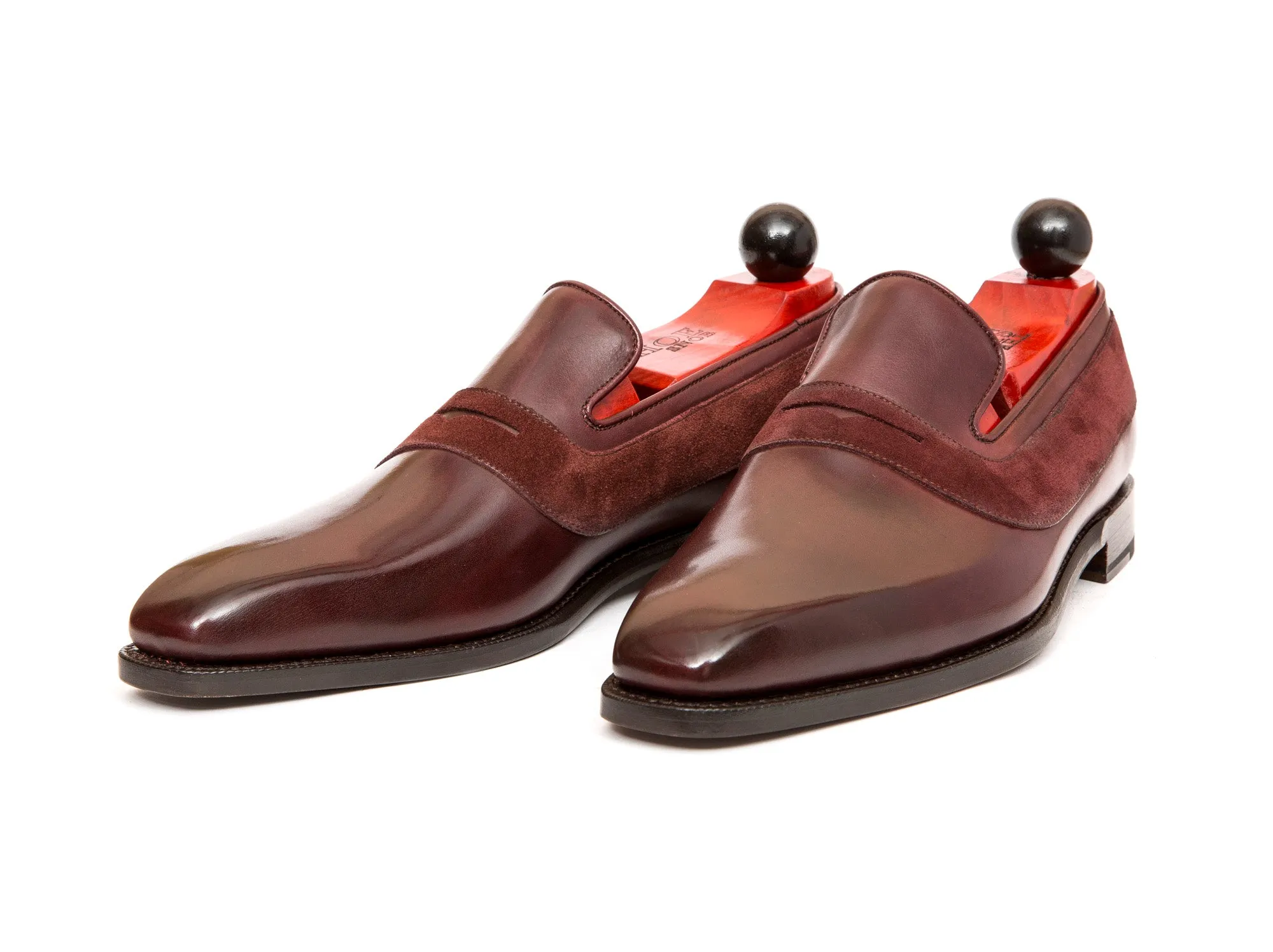 Marcos - MTO - Burgundy Calf / Burgundy Suede - LPB Last - Single Leather Sole