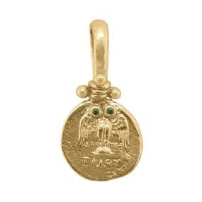 Menvra Pendant with Jade - 18K Gold Plated