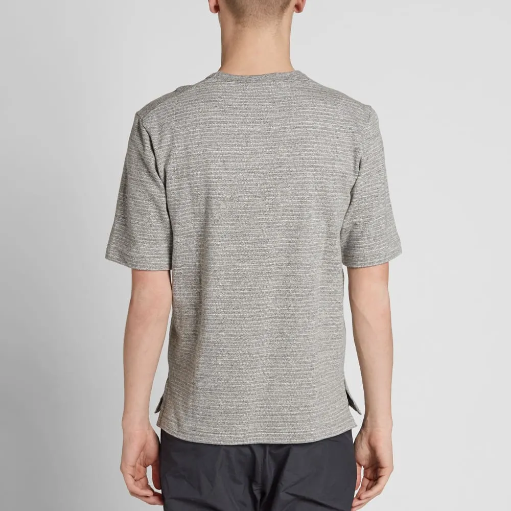 Nanamica Dot Stripe TeeHeather Grey