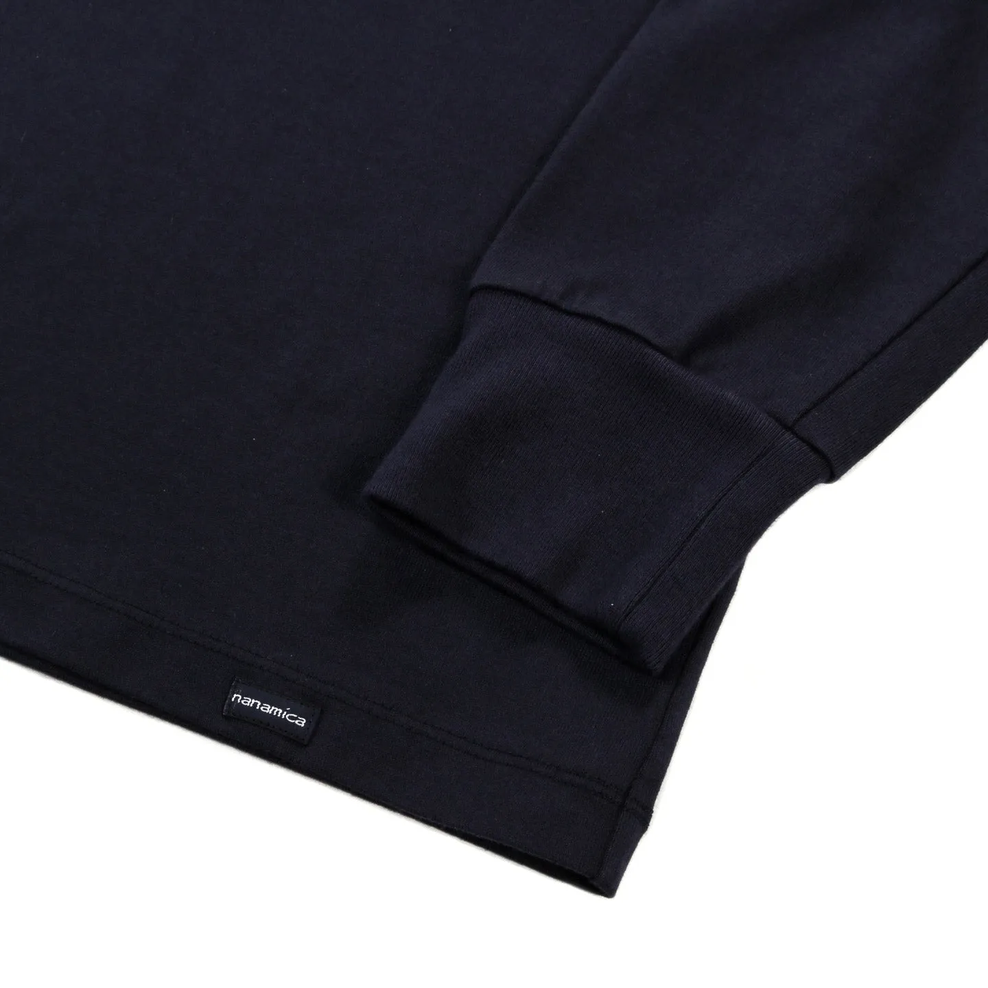 NANAMICA L/S MOCK NECK TEE NAVY