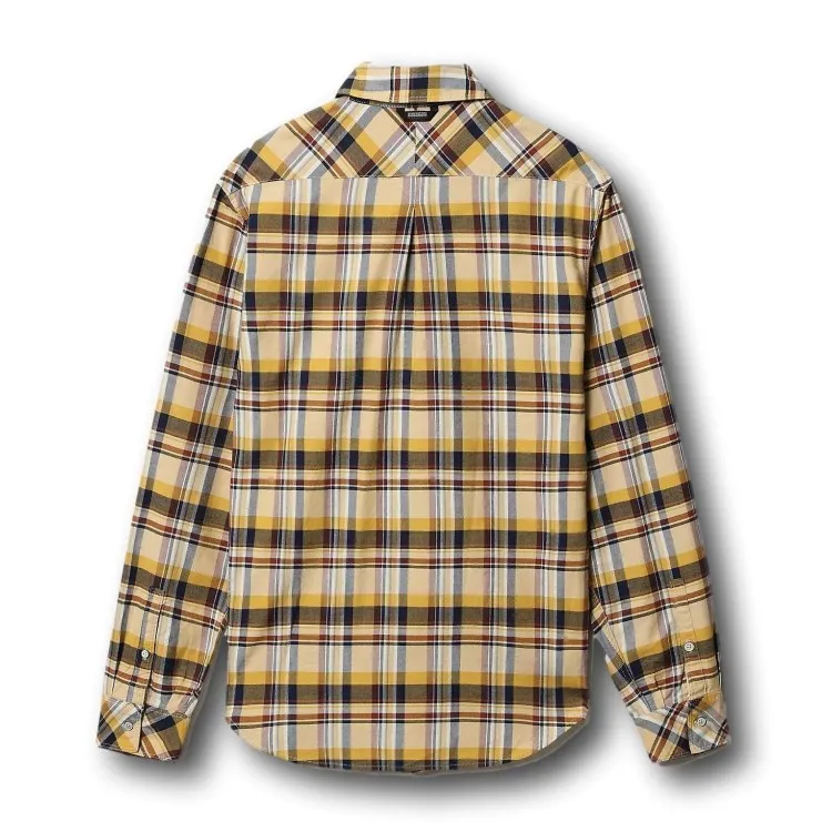 Napapijri NP0A4FMN84C1 Camicia Manica Lunga a Quadri Yellow