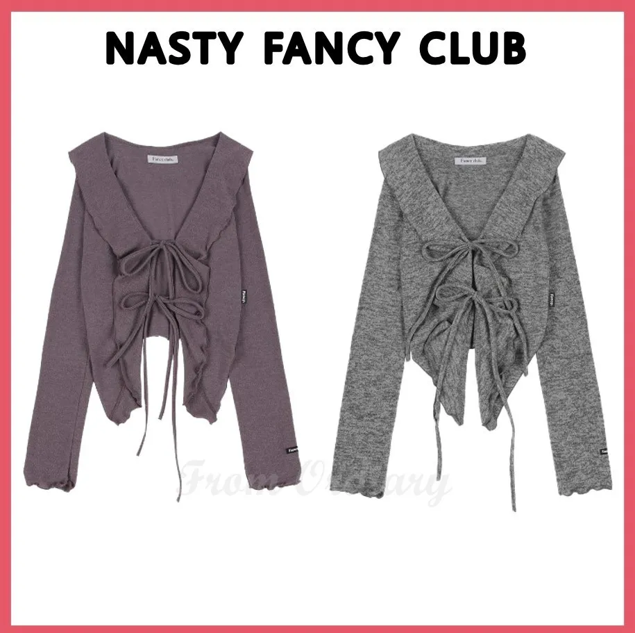 NASTY FANCY CLUB  |Street Style Logo Cardigans