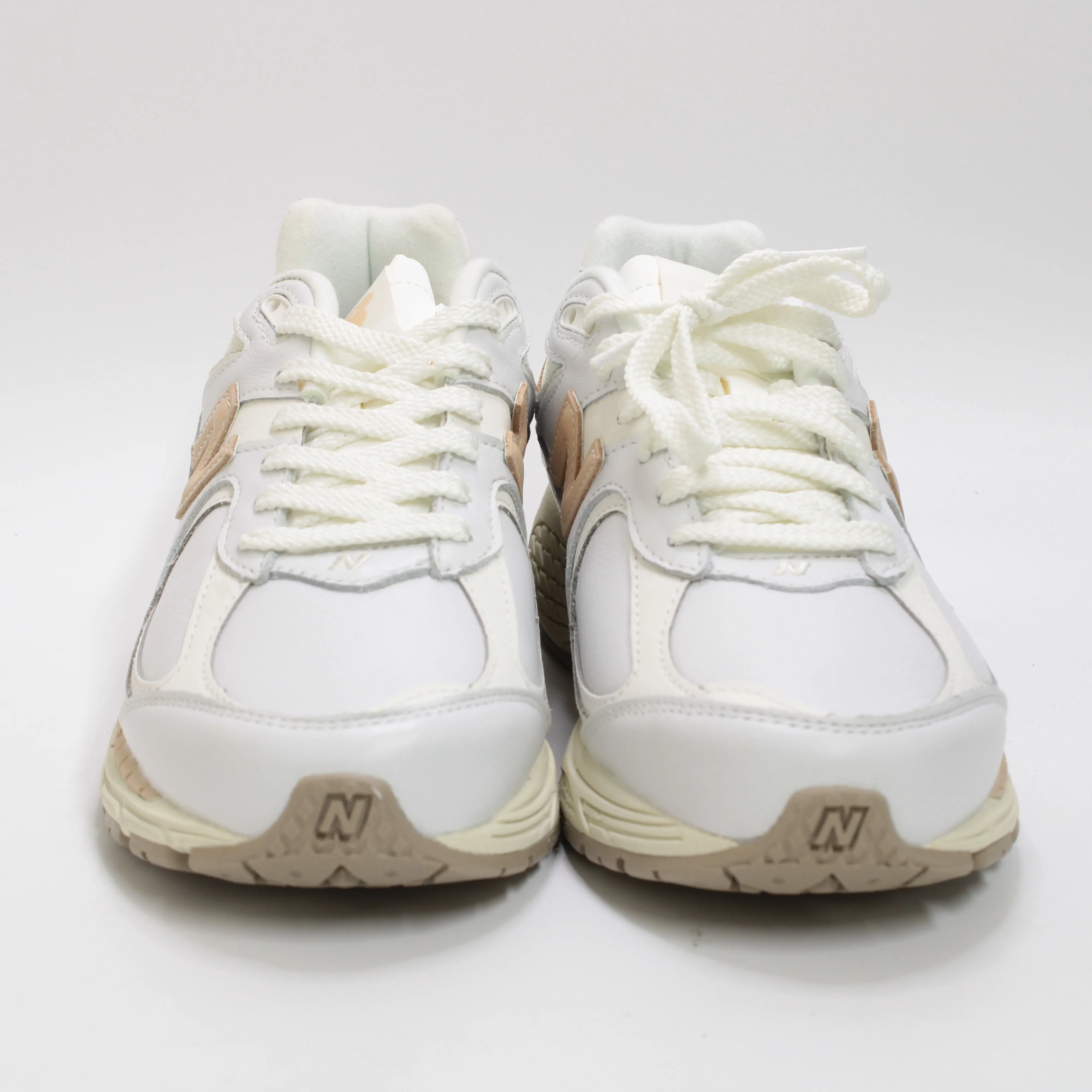 New Balance 2002 Bright White Offwhite Nude Trainers