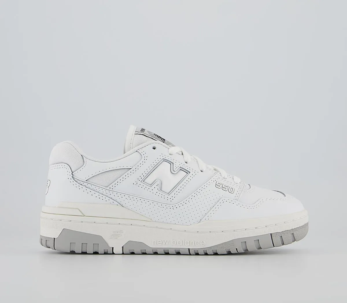 New Balance BB550 White Grey Trainers