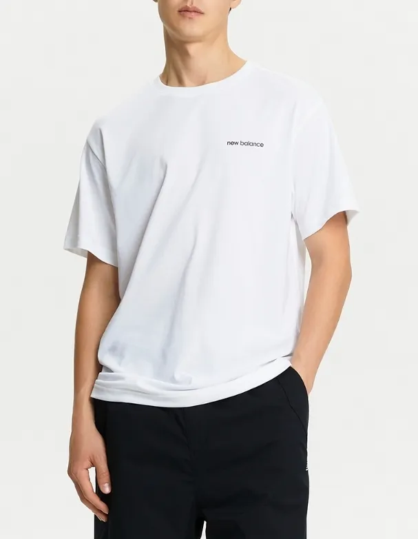 New Balance  |Unisex Street Style Cotton Logo T-Shirts