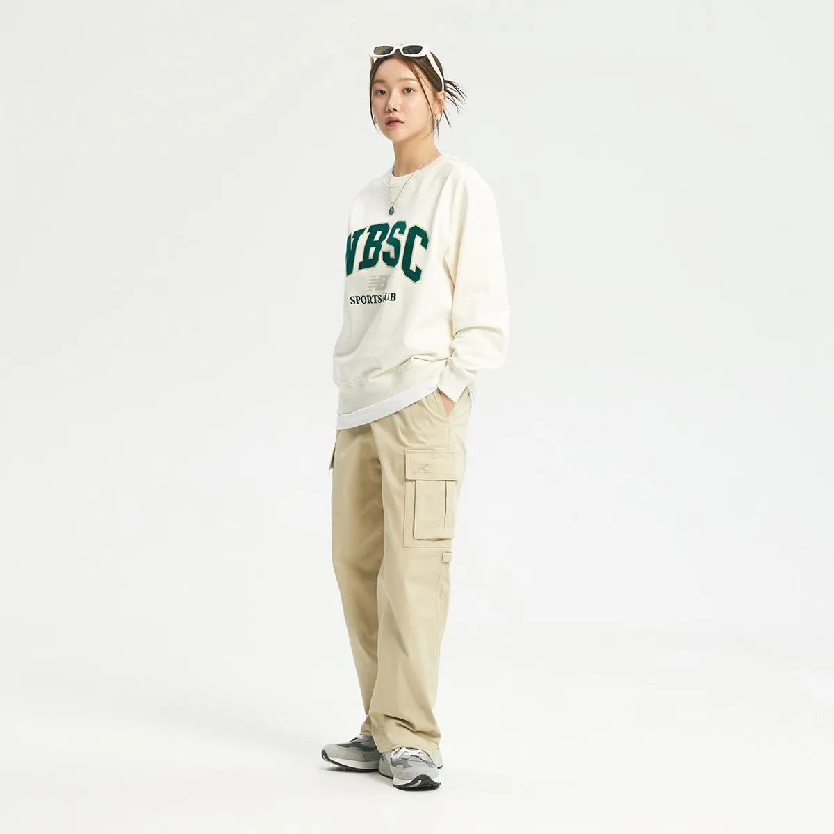 New Balance  |Unisex Street Style Logo Sweatshirts