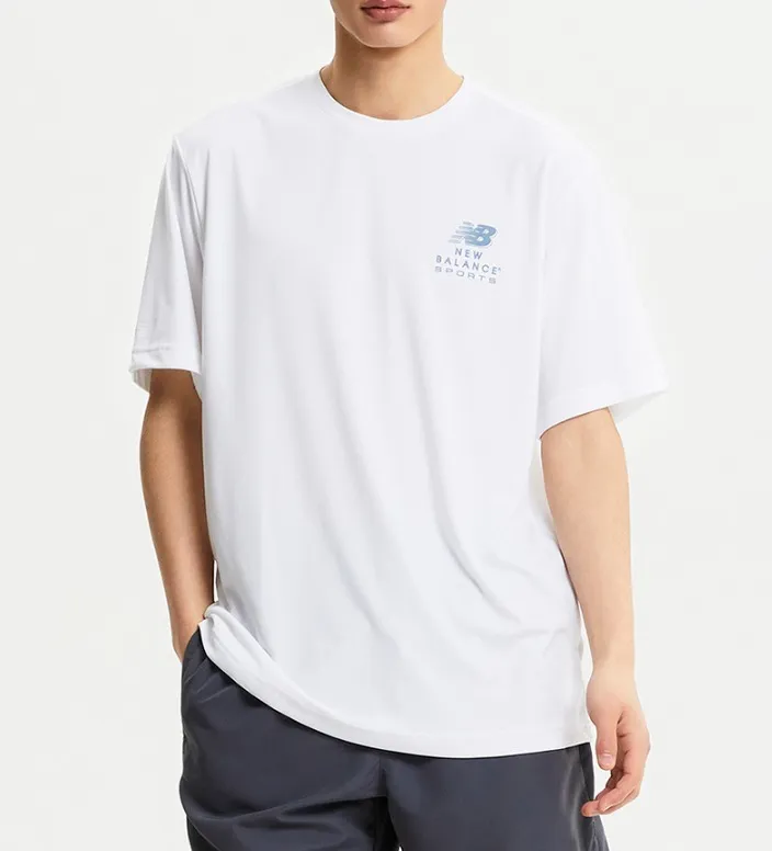 New Balance  |Unisex Street Style Plain Cotton Short Sleeves Logo T-Shirts