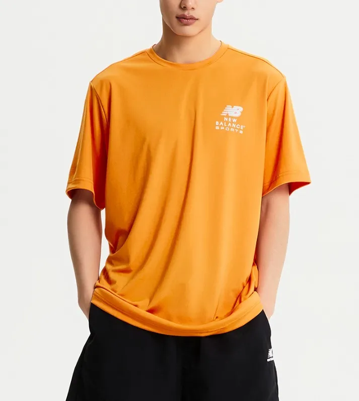 New Balance  |Unisex Street Style Plain Cotton Short Sleeves Logo T-Shirts