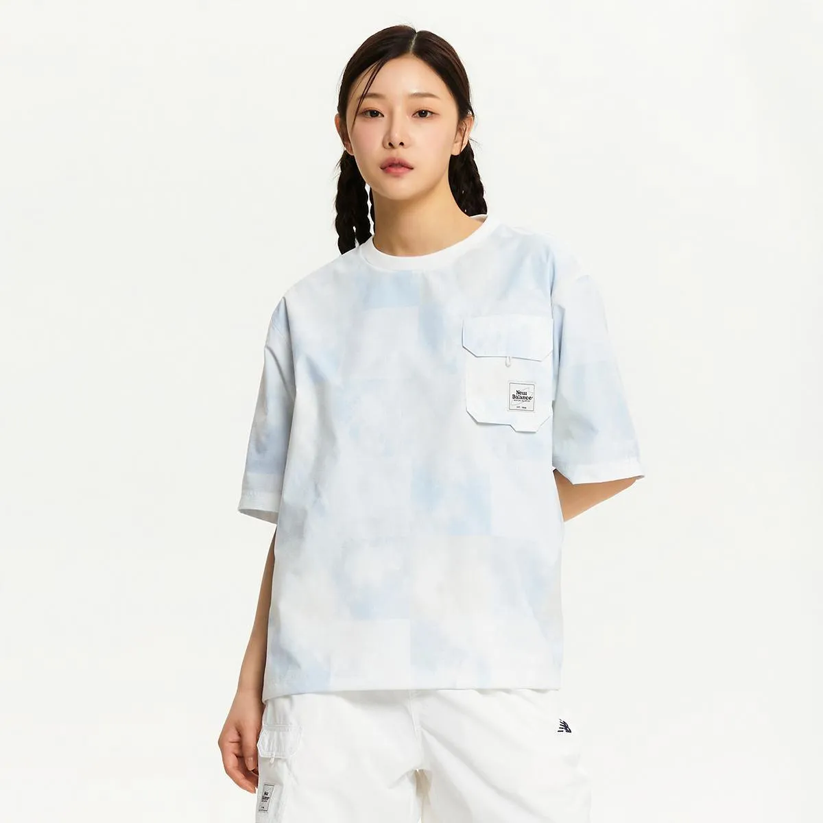 New Balance  |Unisex Street Style U-Neck Co-ord Logo T-Shirts