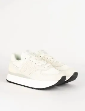 New Balance Womens 574+ Trainers White / White