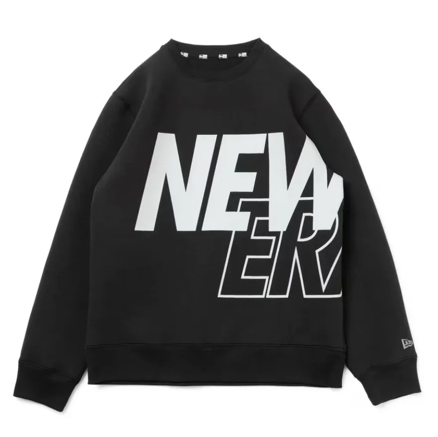 New Era  |Unisex Blended Fabrics Street Style Plain Logo Sweatshirts