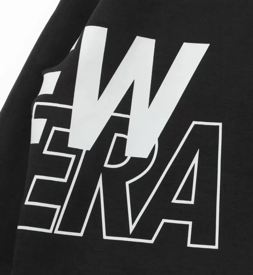 New Era  |Unisex Blended Fabrics Street Style Plain Logo Sweatshirts