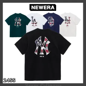 New Era  |Unisex Street Style Oversized Logo T-Shirts