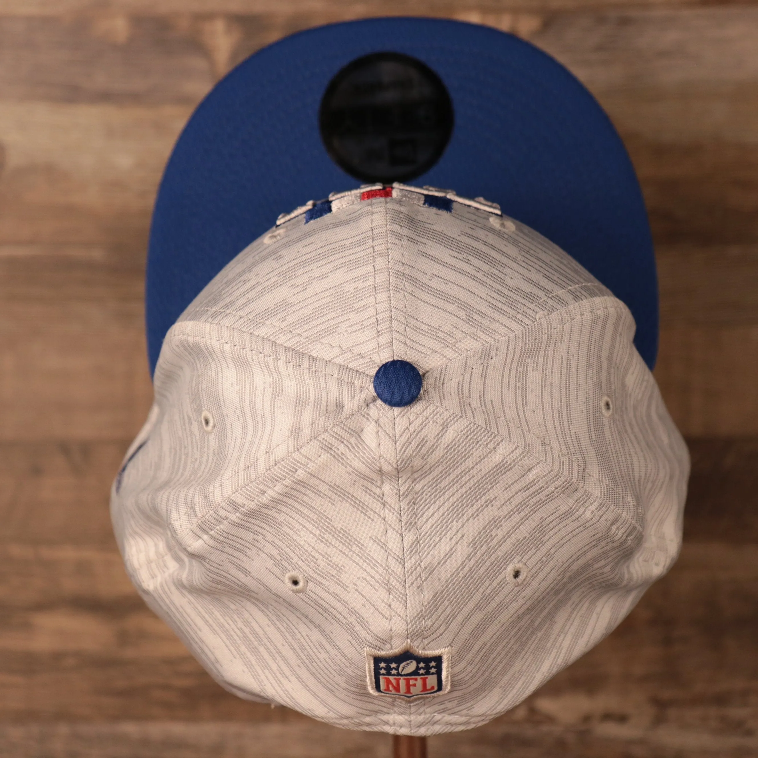 New York Giants 2021 NFL on Field Training Gray/Royal Blue 9fifty Snapback Hat