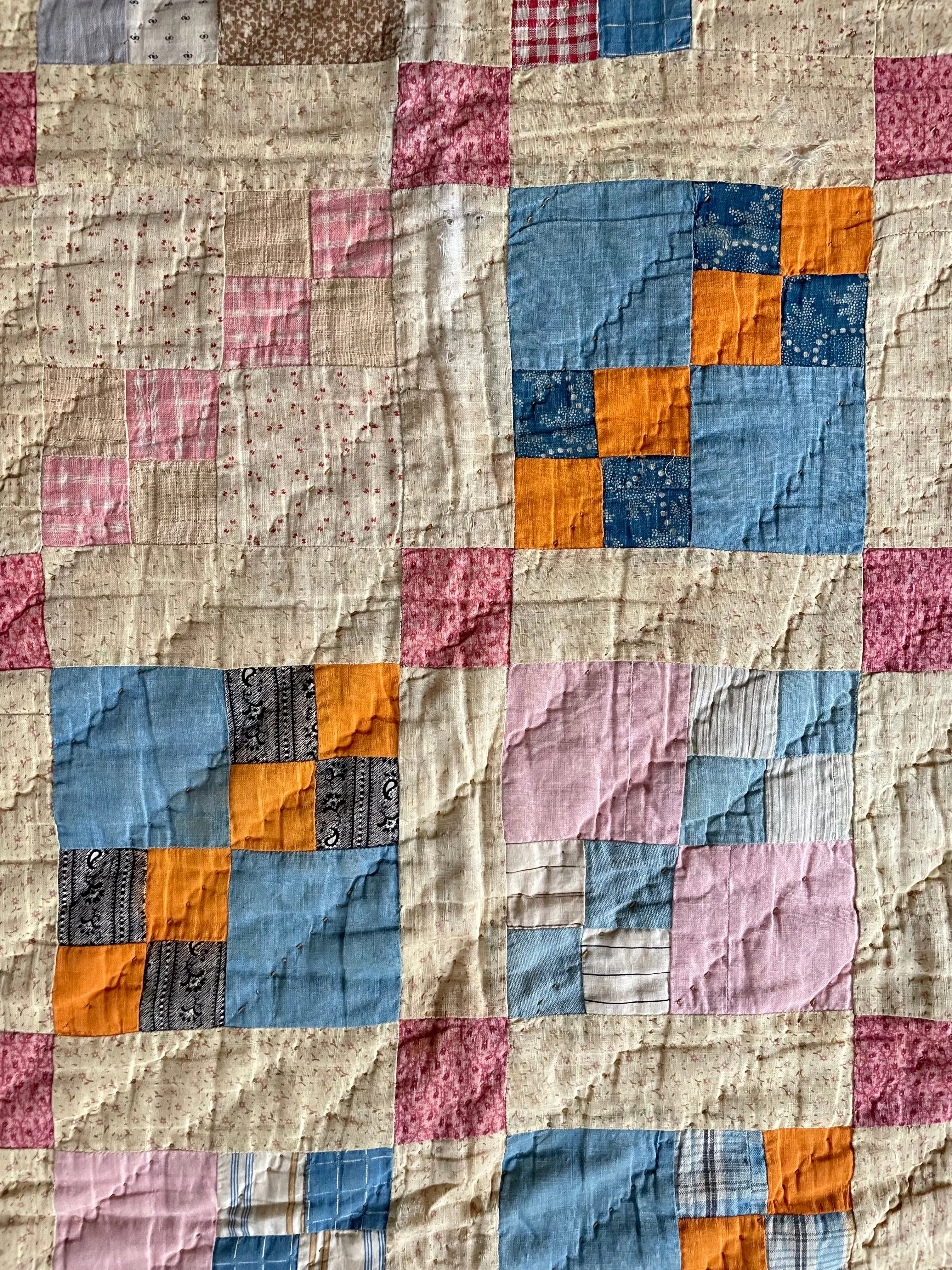 Nine Patch with Cheddar Quilt | Cutter Quilt