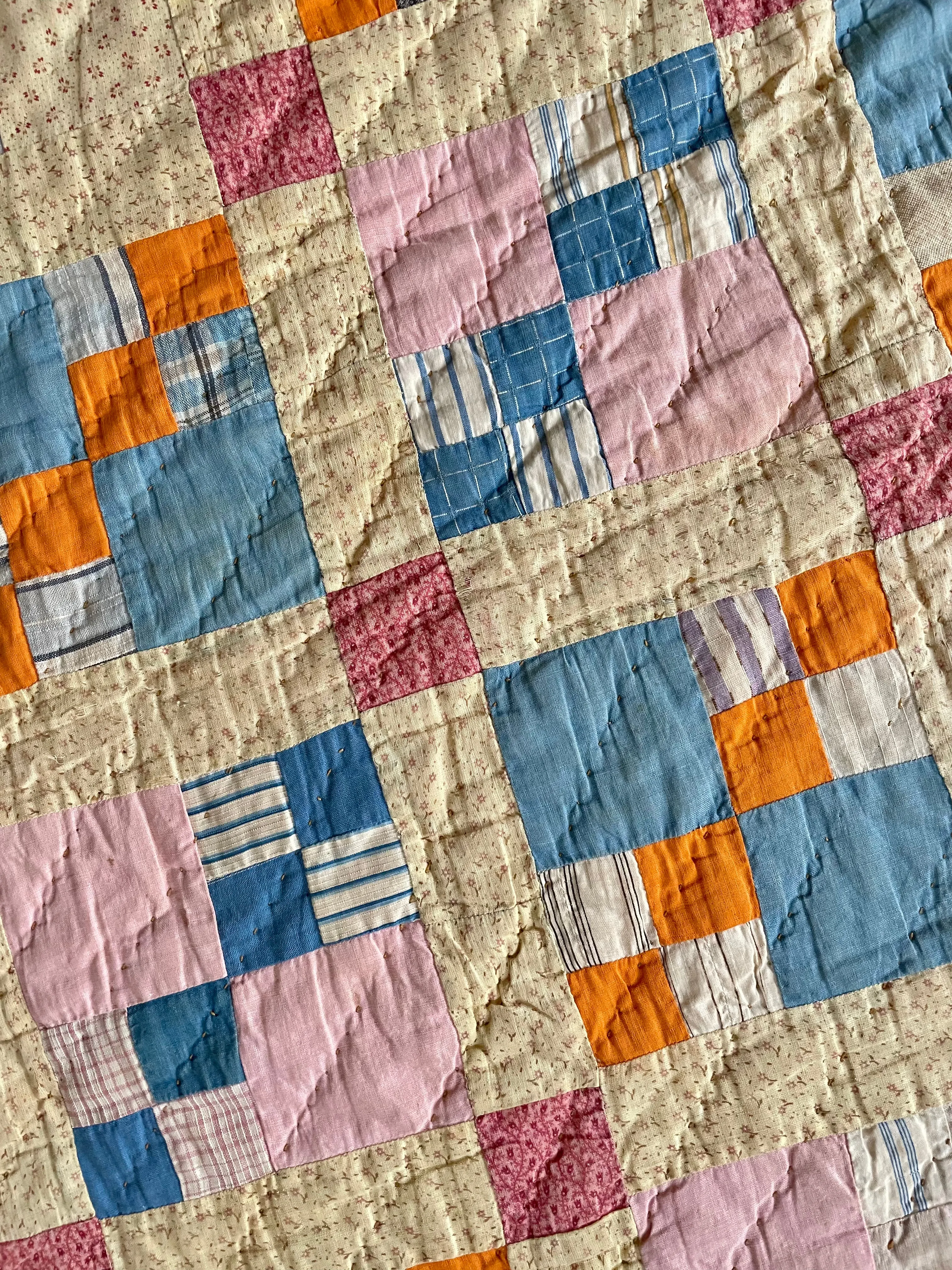 Nine Patch with Cheddar Quilt | Cutter Quilt