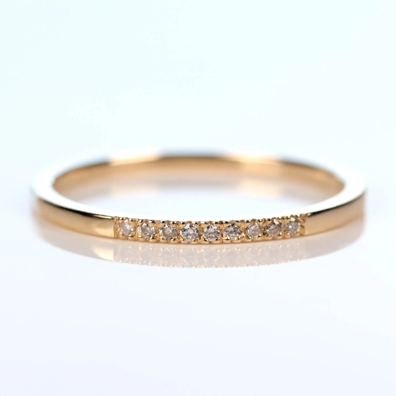 Nine Stone Diamond Stacking Ring