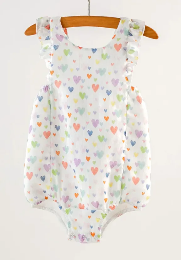 Nola Tawk - Confetti Hearts Muslin Sunsuit