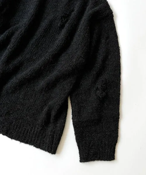 Number Nine Wool Alpaca Ripped Knit Pullover