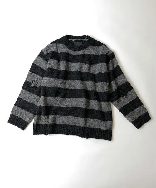 Number Nine Wool Alpaca Ripped Knit Pullover