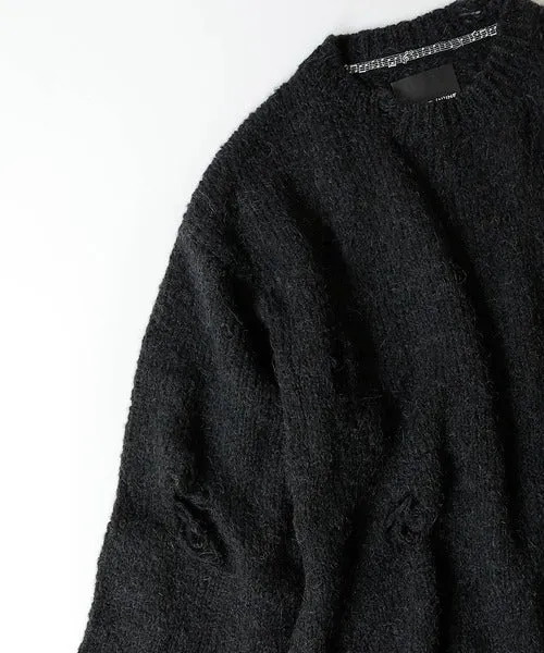 Number Nine Wool Alpaca Ripped Knit Pullover