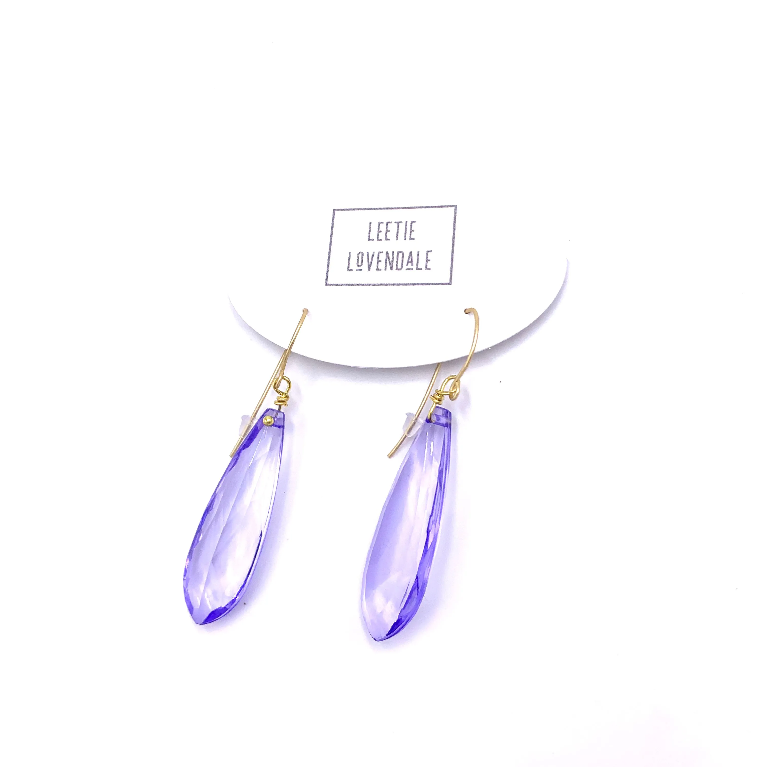 Periwinkle Briolette TearDrop Earrings