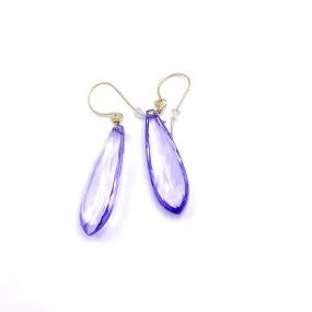 Periwinkle Briolette TearDrop Earrings