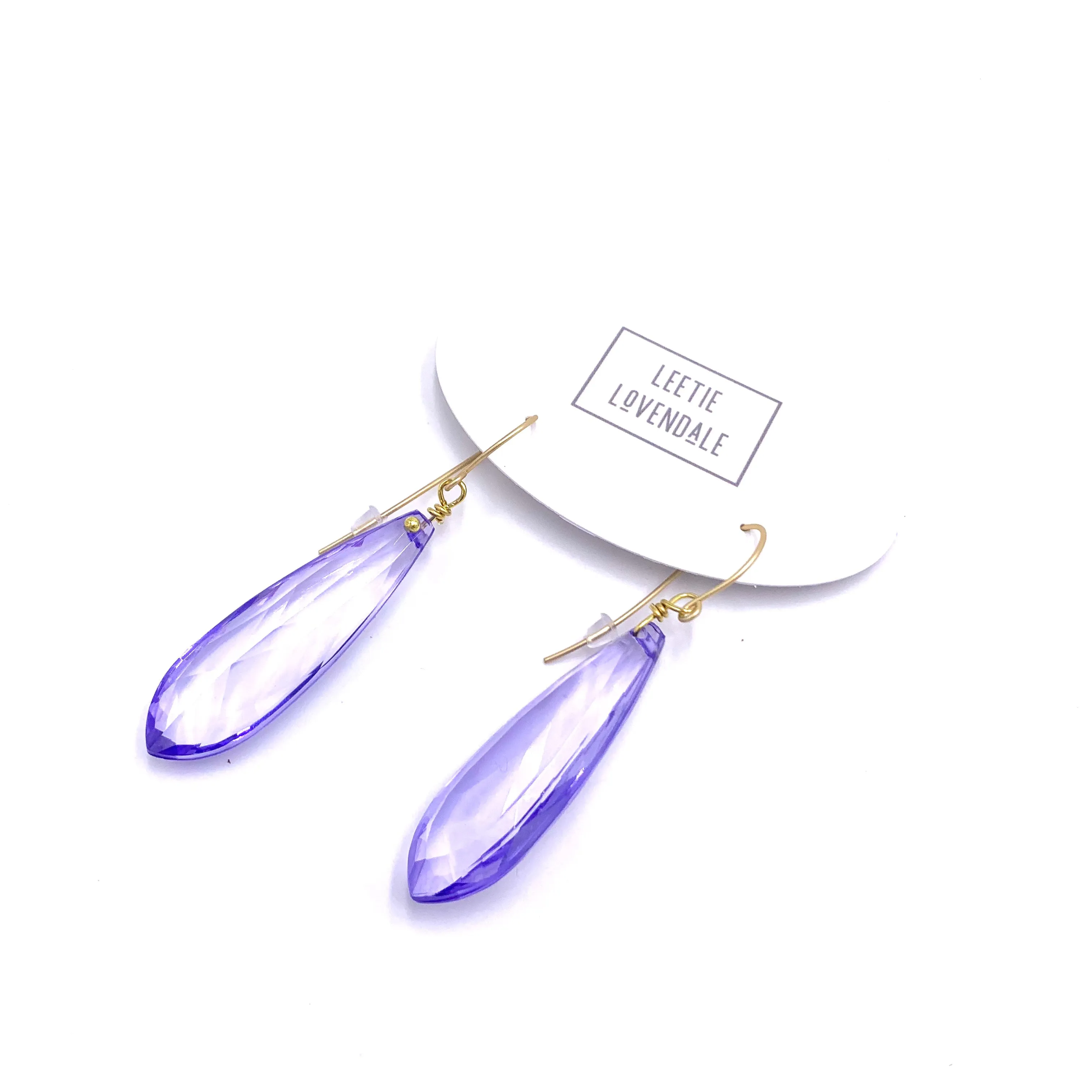 Periwinkle Briolette TearDrop Earrings