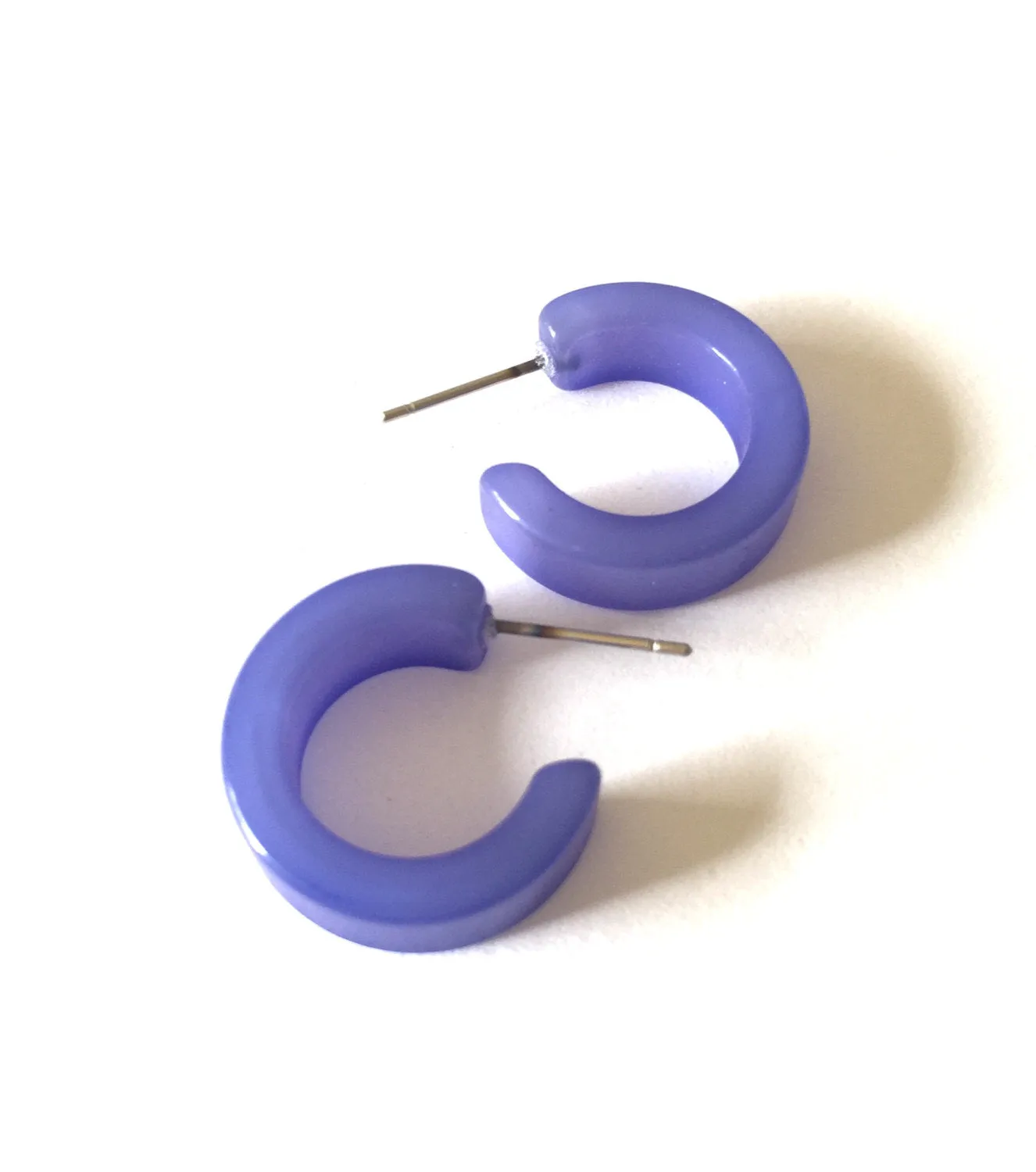 Periwinkle Moonglow Hugger Hoops